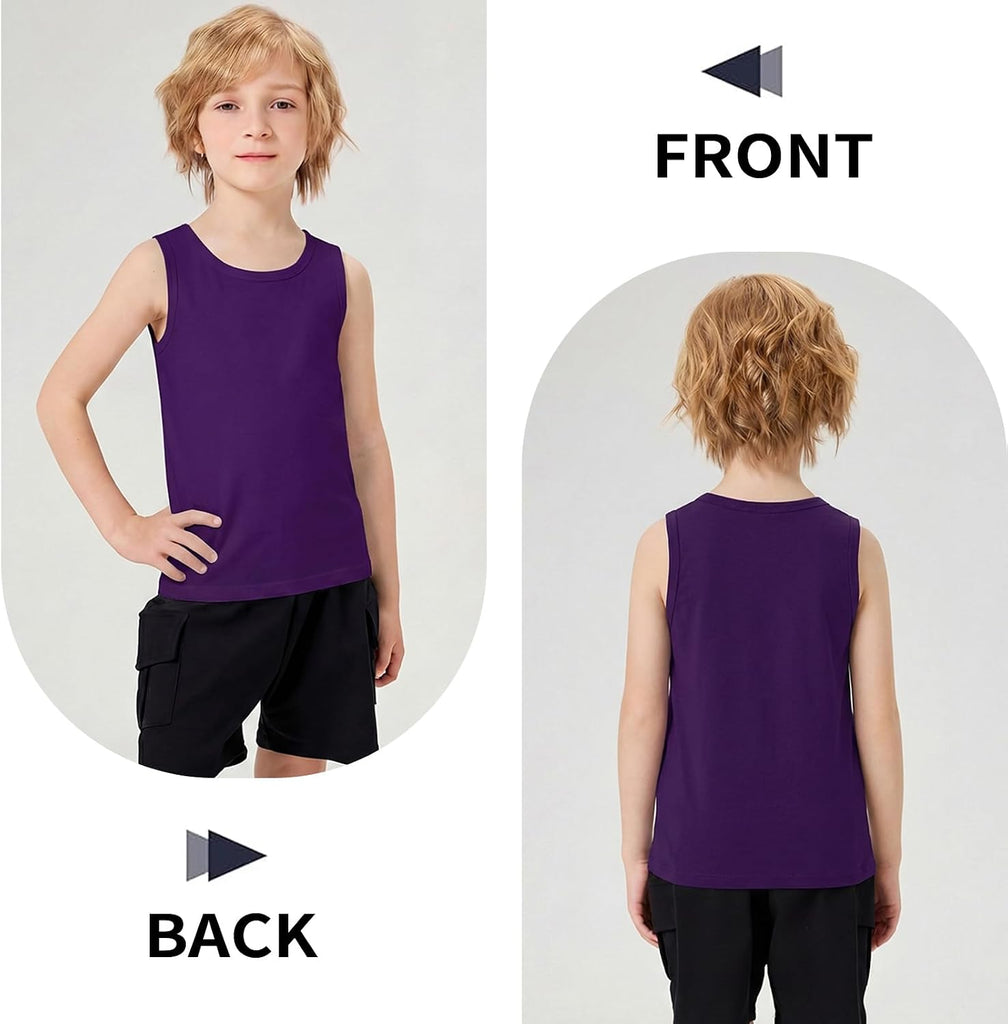 Pack Boys Tank Tops Cotton Kids Sleeveless Tops Boys Undershirts