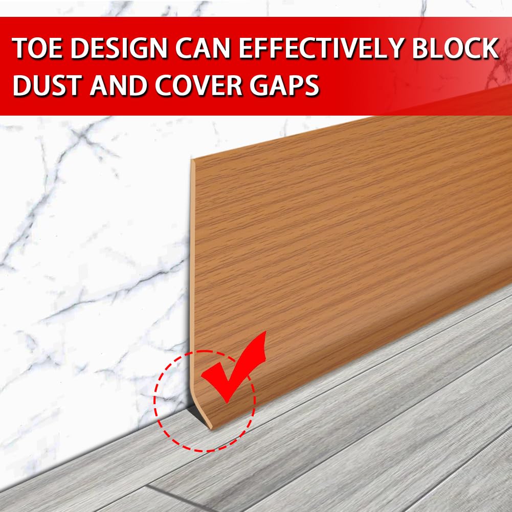 Vinyl Wall Base Rubber Baseboard Molding Trim Self Adhesive 6" Wide