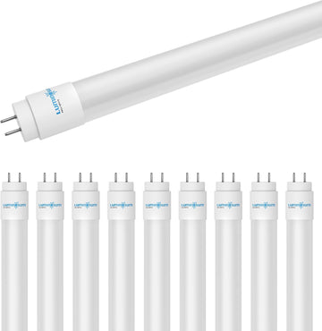 T8 LED Bulbs 4 Foot 18W, Film Coating Glass Tube, 6000K 10 Pack