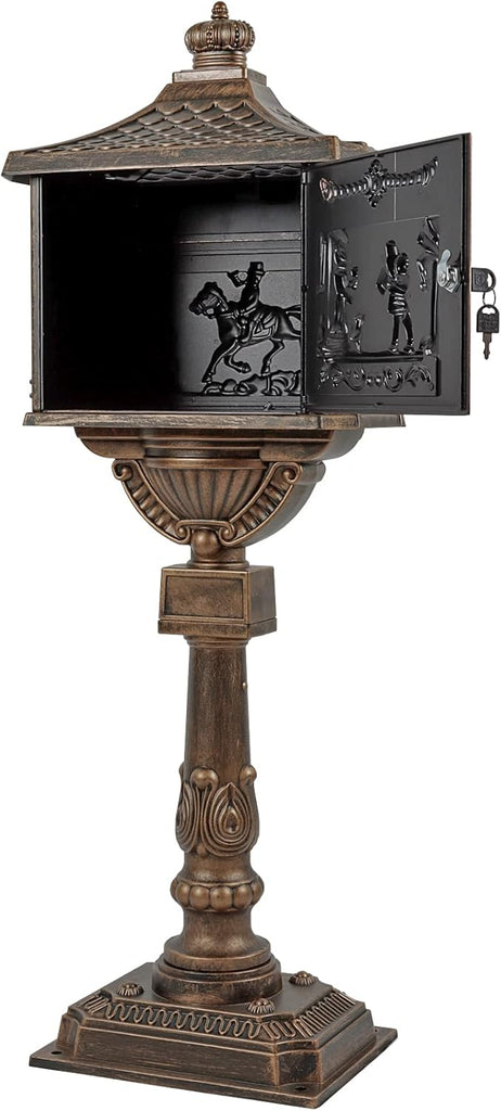 Mailbox Cast Aluminum Bronze Mail Box Postal Box Security Heavy Duty New