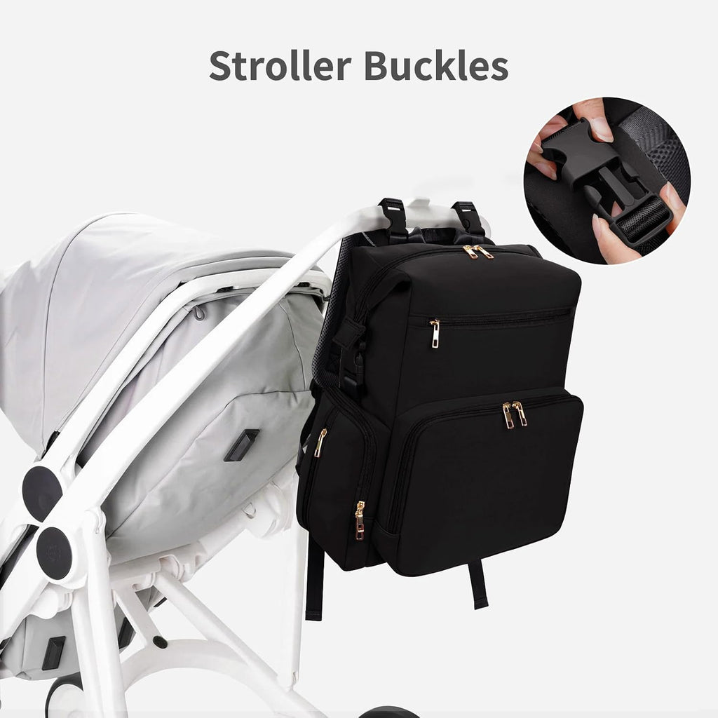Neoprene Diaper Bag Backpack with Changing Pad, Large Newborn Baby Maternity Bags Travel Tote with Insulated Pockets