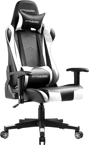 Gaming Chair Racing Office Computer Ergonomic Video Game Chair Backrest and Seat Height Adjustable Swivel Recliner