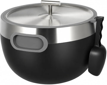 7.4 Quart Large Insulated Ice Bucket with Lid & Scoop Black