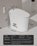 EPLO Smart Toilet Bidet with Auto Open Close,Foam Shield,1000G MaP Flush Score,ADA Comfort Chair Height,Blackout