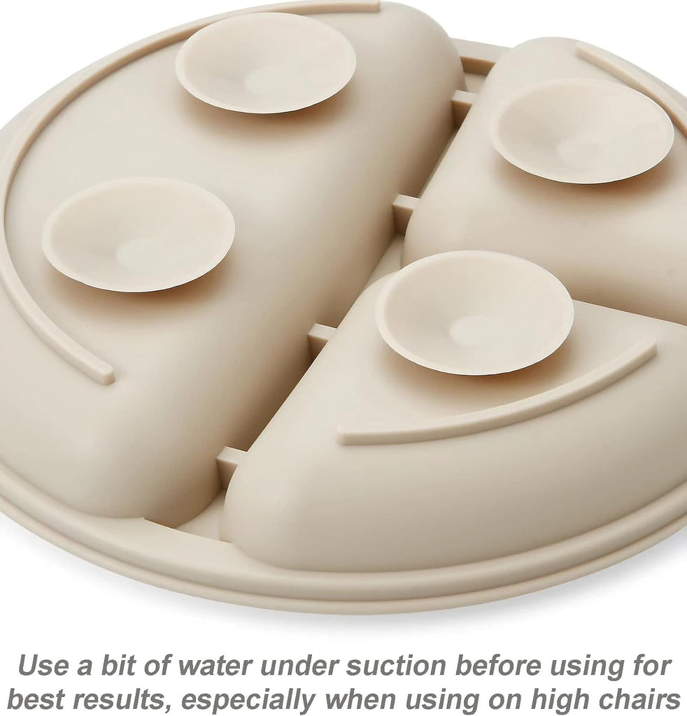 Silicone Baby Feeding Set with Divided Suction Plate