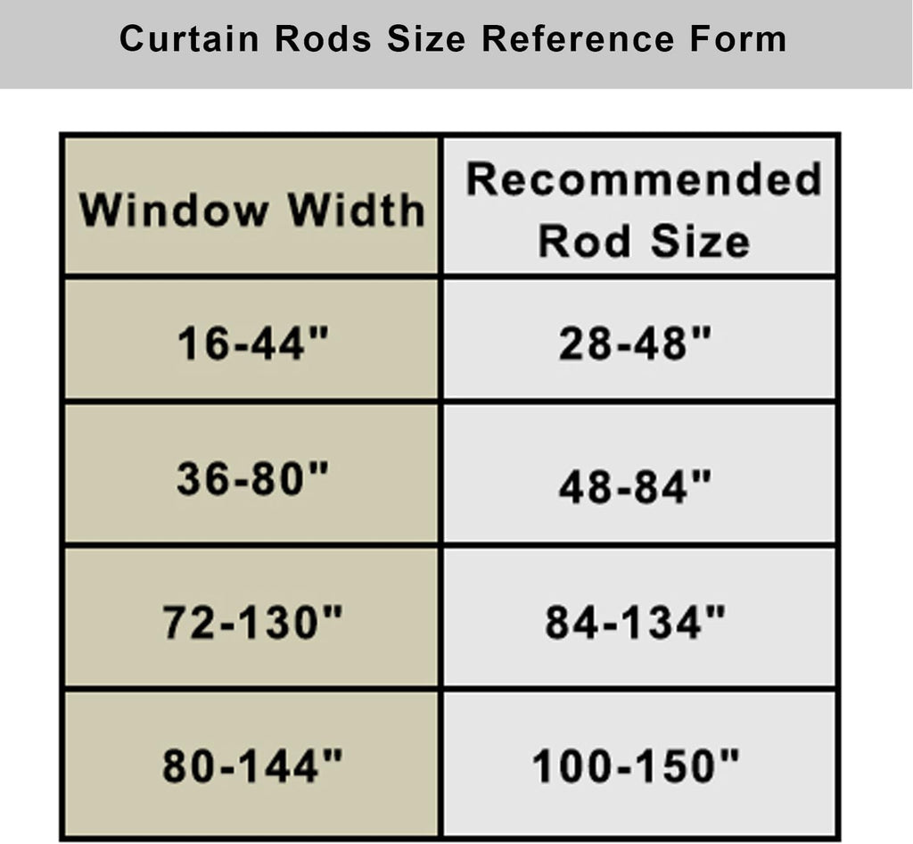 Modern Curtain Rods, 1Inch Diameter Decorative Single Window Rod Telescoping 84-134 Inch Adjustable Drapery Rods Warm