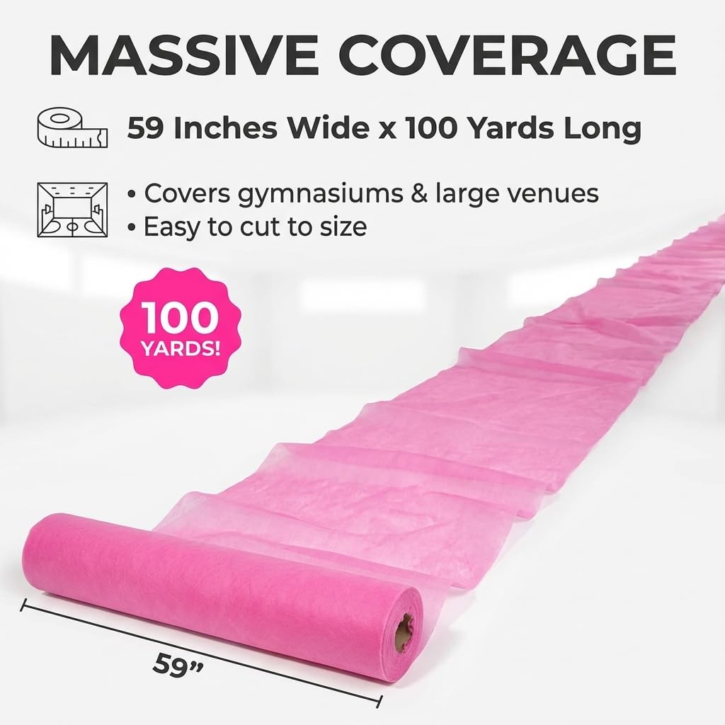 Pink Flame Retardant Gossamer Decorating Fabric, 59" x 100 Yard roll