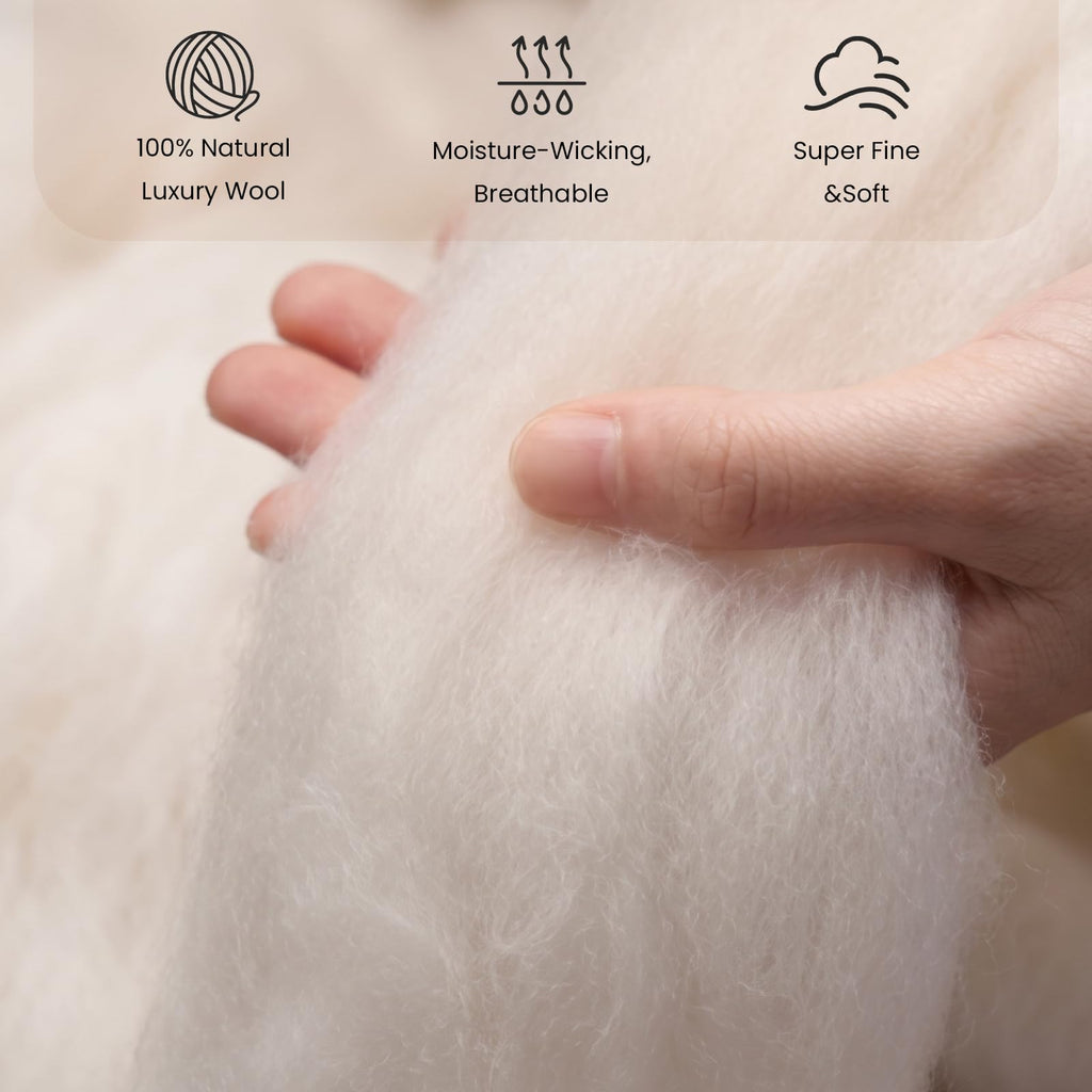 All-Season Quilted Wool Comforter Duvet Insert