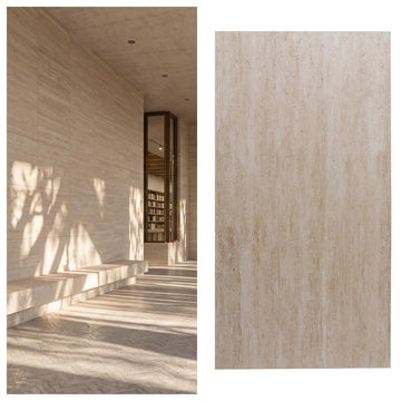 Faux Travertine Soft Stone Flexible Wall Panels 23.6" × 47.2", 4 Pcs