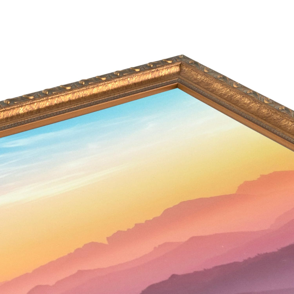 20x20 Inch Gold Picture Frame, This 1.2500 Inch Custom Poster Frame is Dark Gold - Comes with Acrylic and Corrugated