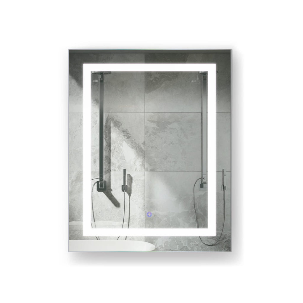 LED Medicine Cabinet 24 Inch X 30 Inch | Recessed or Surface Mount Mirror Cabinet w/Dimmer & Defogger + 3X Makeup