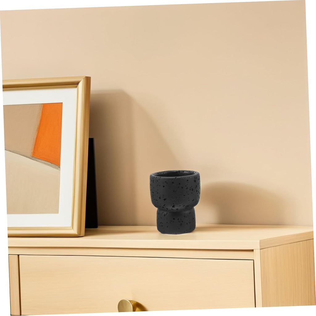 Concrete Match Holder for Fireplace and Bars, Decorative Cement Matchstick Jar, Easy to Move, Artistic Rustic Design