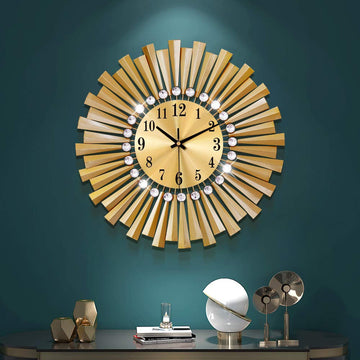 Wall Clocks Decor Small Gold Clock Battery Operated
