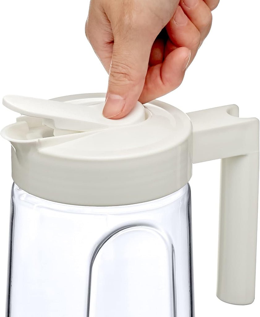 Slim - Tritan Pitcher (64 oz), Unbreakable Plastic Water Pitcher with Lid, BPA-Free, Heat-Resistant, Dishwasher-Safe
