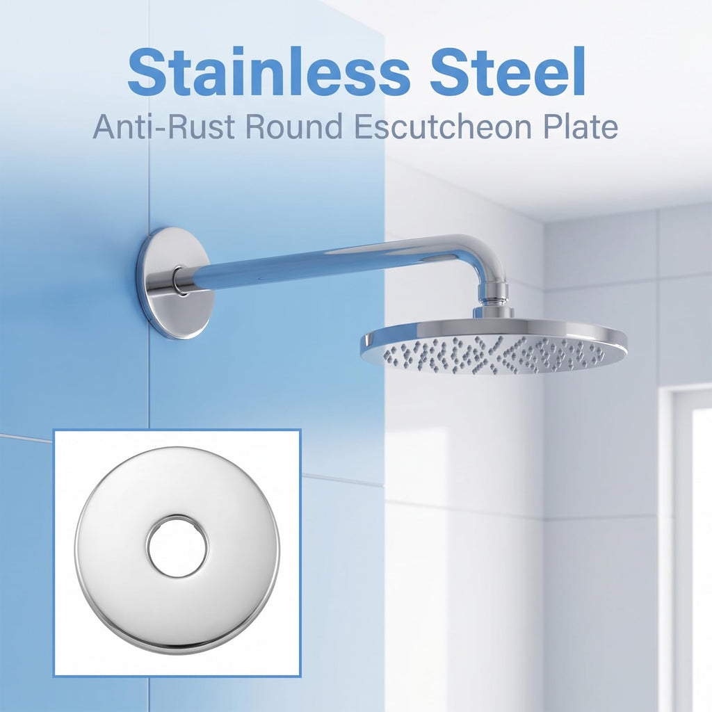 2 Pcs Shower Arm Flange Escutcheon Plate 3.15Inch Round