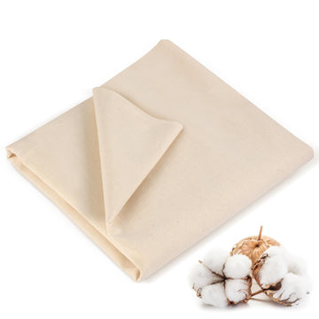 100% Cotton Fabric, 63 in x 1.3 Yard Unbleached Muslin Fabric, Medium Weight Linen Fabric By The Yard for Sewing