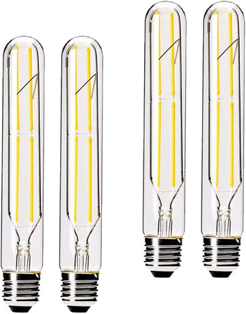 Dimmable 6W Tubular LED Bulbs, 3000K Warm White,Edison Style Filament Light Bulb, T10 Vintage Bulb 60 Watt