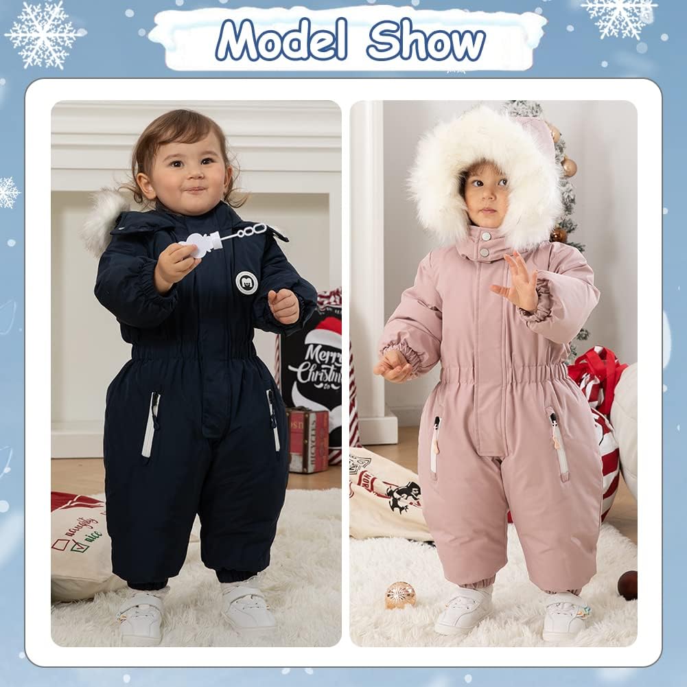 Boys and Girls One Piece Snowsuits Overalls Ski Suits Winter Waterproof Coats Jumpsuits for Baby Toddler - ...