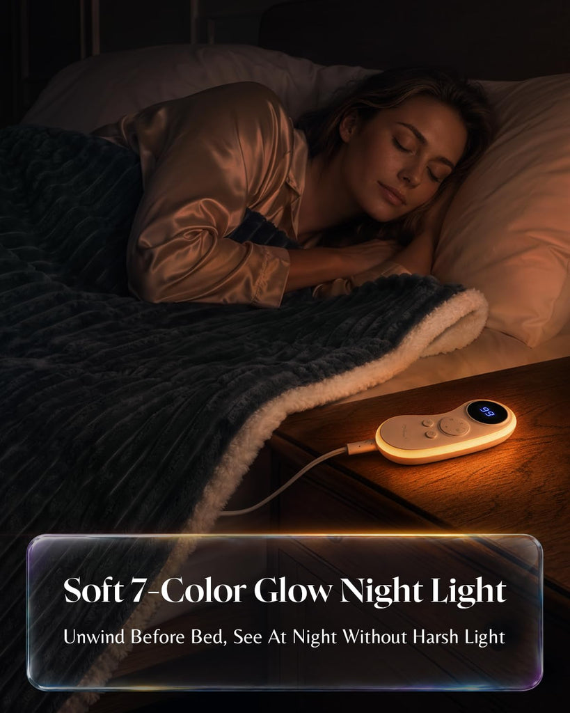 Ultrasoft Electric Blanket Throw: 3.5 LB Cozy 230 GSM Fluffy Plush