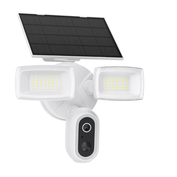 Solar Flood Light Camera, 2K Wireless Outdoor Floodlight Security Cam, Motion Detection, Color Night Vision, 2.4GHz