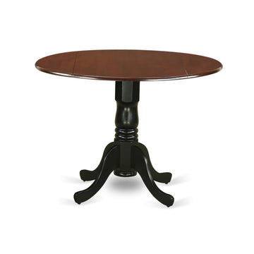 West Furniture DLT-MBK-TP Dubl Table - a Round kitchen Table Top with Dropleaf & Pedestal Base, 42x42 Inch, Mahogany
