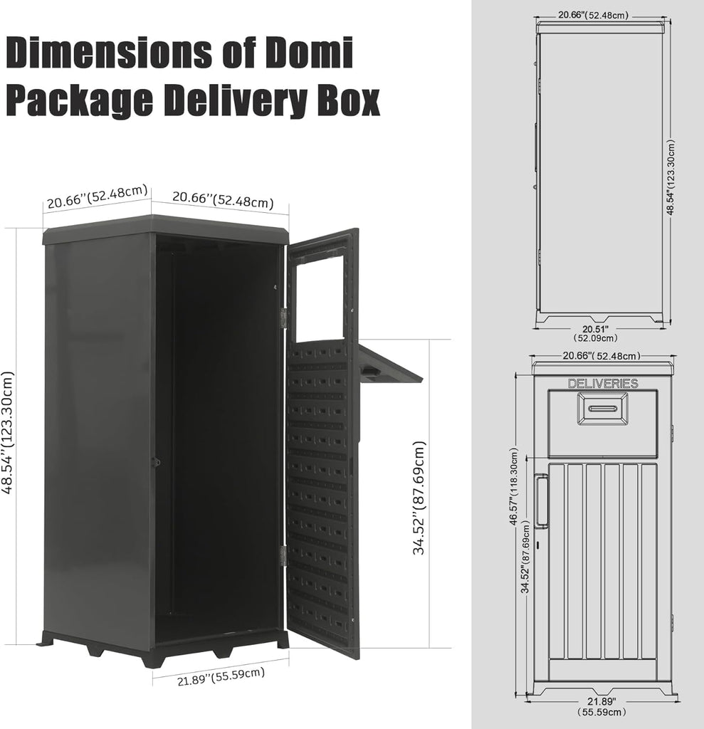 Package Delivery Box Box with Top Drop Chute for Packages