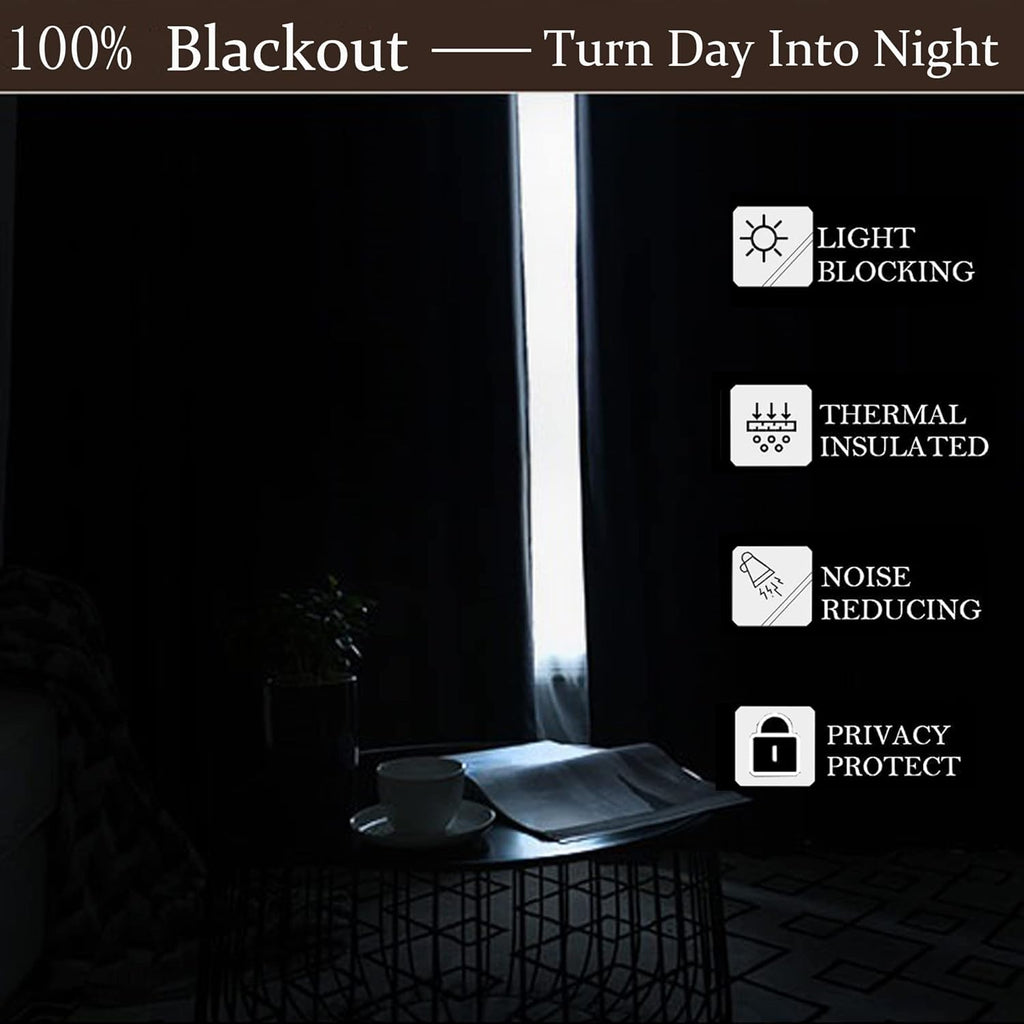 100% Blackout Gold Velvet Curtains 84 inch Long,Elegant 2 Panels Back Tab Thermal Insulated Room Darkening Curtain