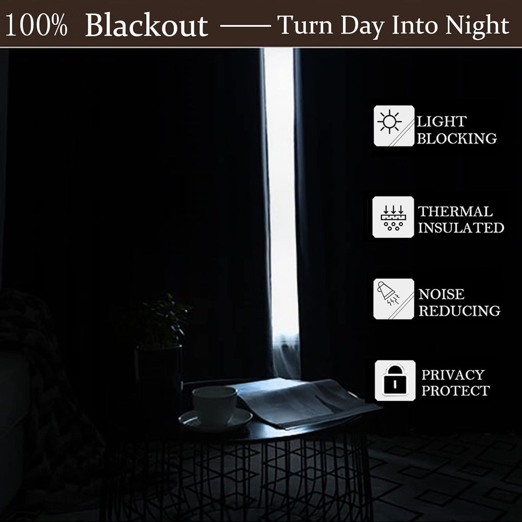 100% Full Blackout Silver Grey Velvet Curtains 96 inch Long,Set of 2 Panels Liner Rod Pocket Back Tab Thermal Window