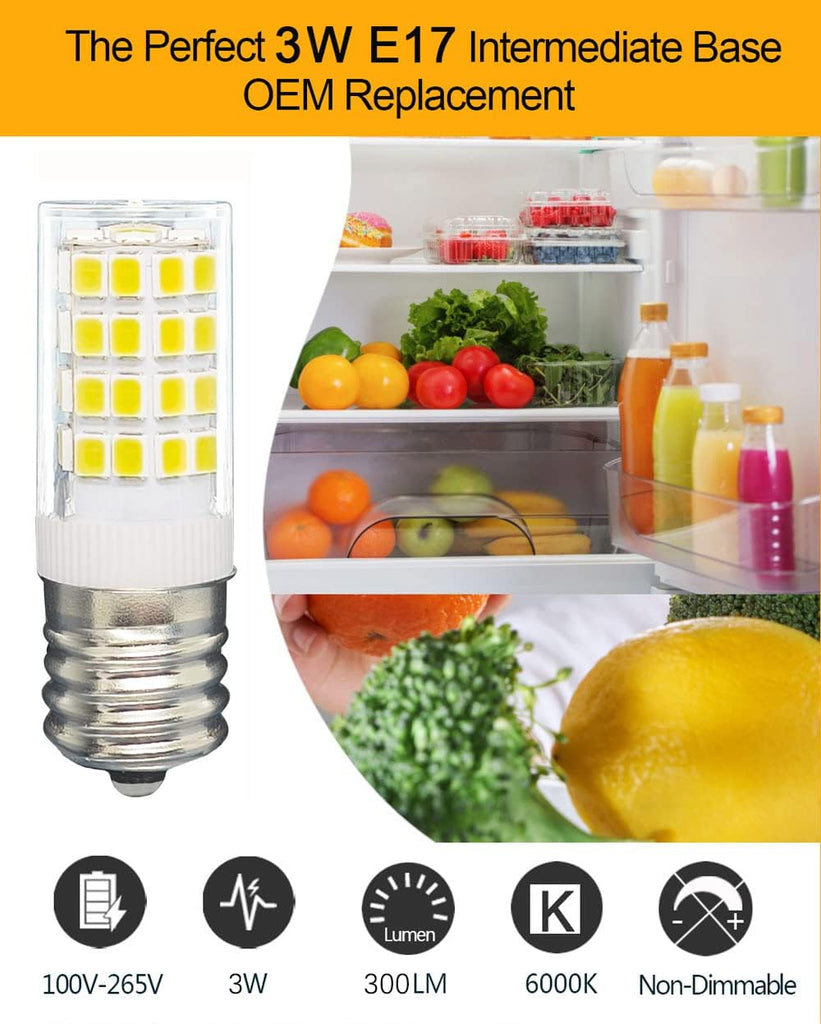 KEI D28x kel 2816x Refrigerator Bulb 3W E17 LED Cool White, 1-Pack