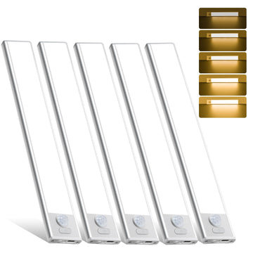 Dimmable Under Cabinet Lighting, Wireless Motion Sensor Light, 5 Pack