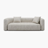 Acanva Luxury Modern Tight Curved Back Velvet Sofa, Minimalist Style Comfy Couch for Living Room Apartment, 3 Seater