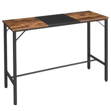 Bar Table, 47.1" Rectangular Pub Table, Tall Counter Height, Long Bar Height Table for Small Space, Sturdy and