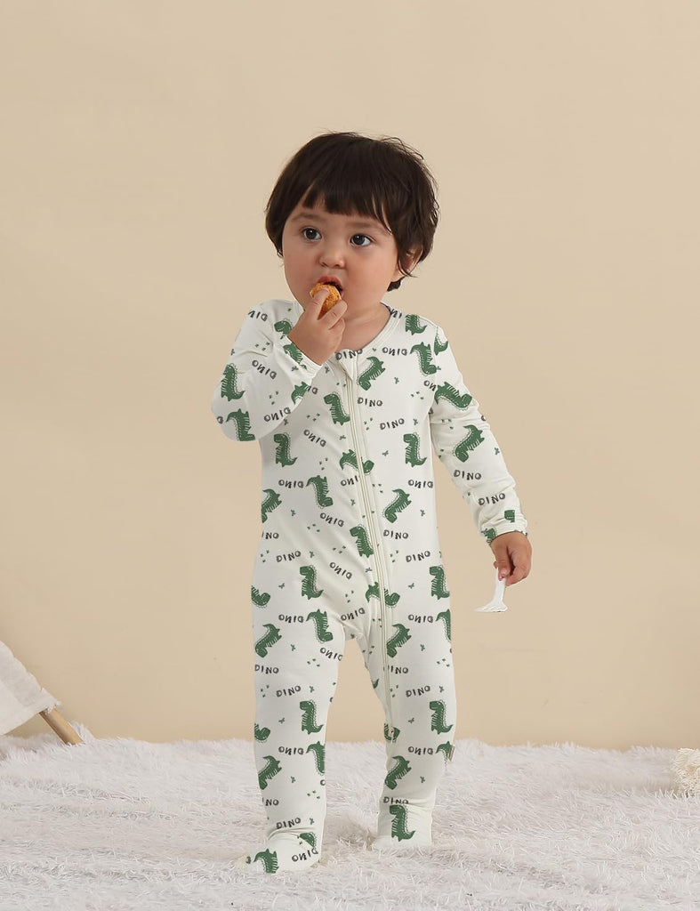 Baby Girls Boys Bamboo Rayon Pajamas,Footed Pjs