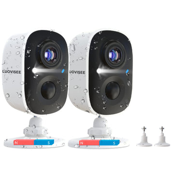 Security Camera Wireless Outdoor Indoor WiFi with spot Light Night Vision Rechargeable Battery PIR Motion
