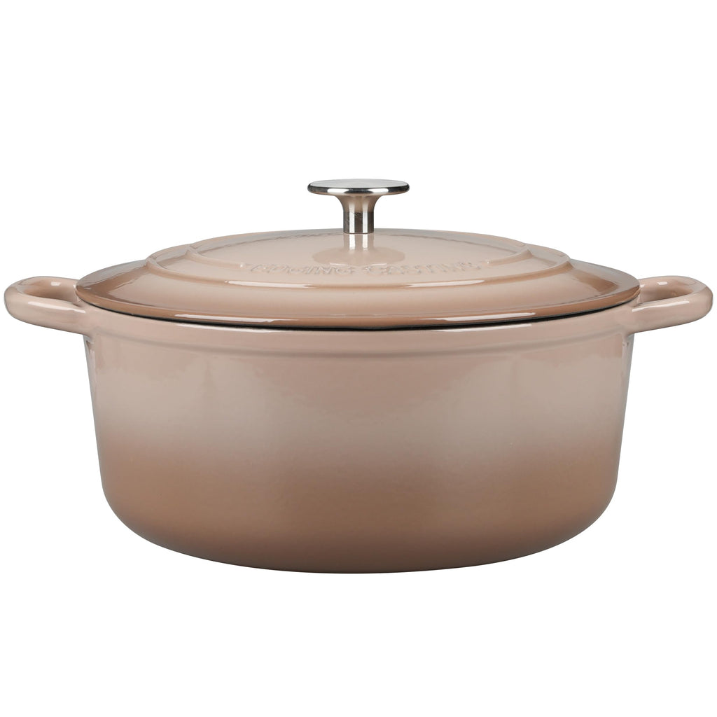 Enameled Cast Iron Dutch Oven Pot With Lid, 5.5 Quart, for Bread Baking, Cooking, Mocha
