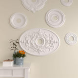 21 1/4-Inch W x 30 3/4-Inch H x 1 5/8-Inch P Alexa Ceiling Medallion