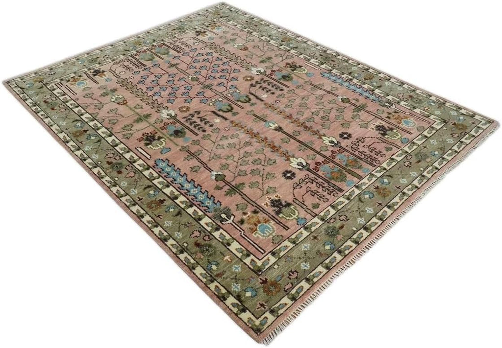 Area Rug Hand Knotted Oushak Rug