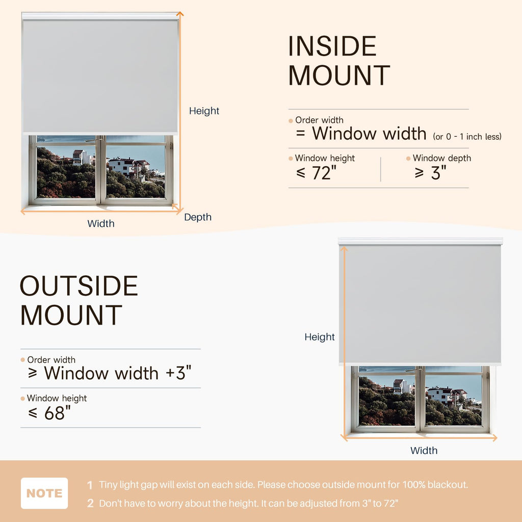 Motorized Roller Shades with Remote, Cordless Automatic Window Shades, Compatible with Alexa and Google Home(Grey, 24"
