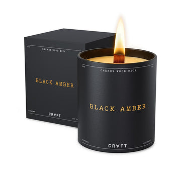 Men's Candle - Cherry Wood Candle - Soy Candle 45 Hour Burn Time - Room Decor and Housewarming Gift for Men