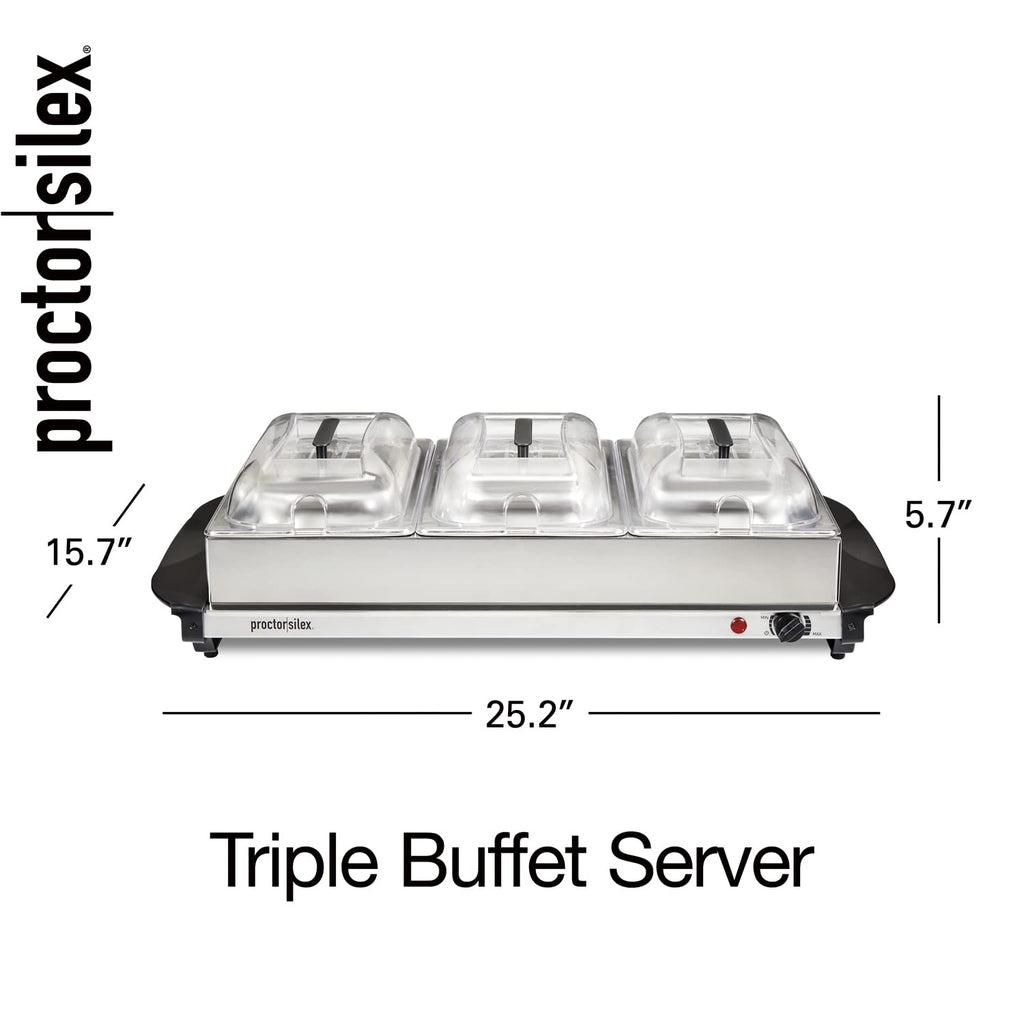 Electric Buffet Server & Food Warmer With Lids