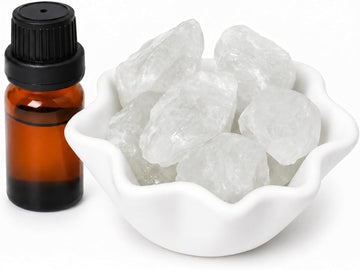Crystal Stone Aromatherapy Essential Oil Diffuser Gift Set with Classic White Bowl| Healing Crystal Arom Decor