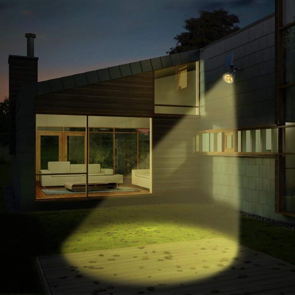 Solar Spot Lights Outdoor Adjustable Spotlights, 2 Pack Warm White