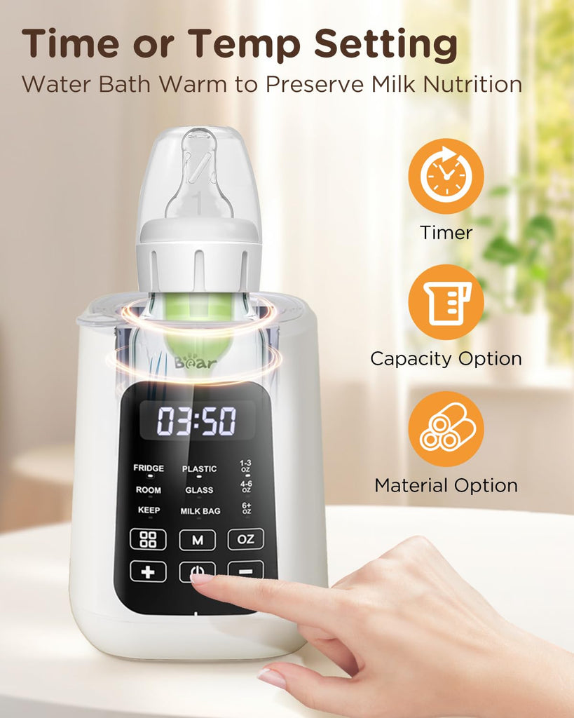 Baby Bottle Warmer, Fast Warming Breast Milk Formula, White