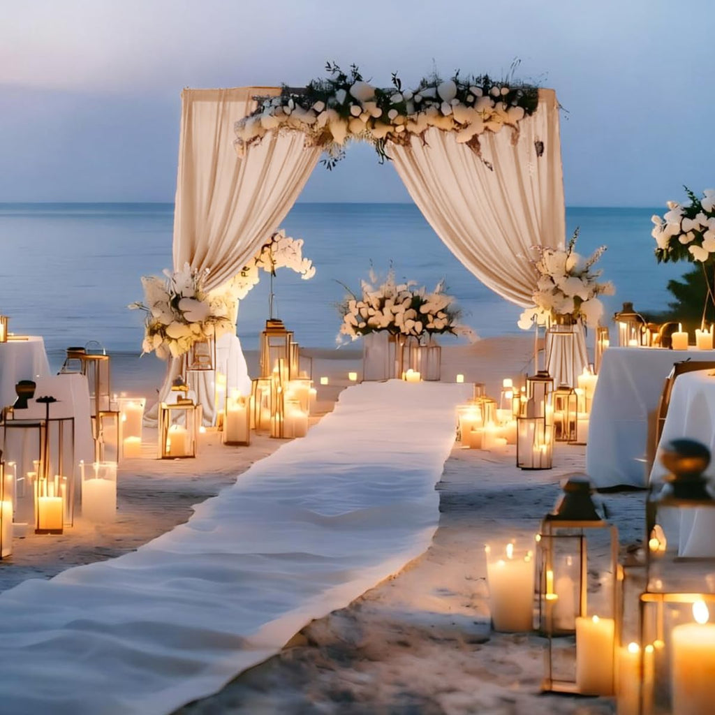 Wedding Arch Draping Fabric 28'' x 20FT Sheer Chiffon Drape Backdrop