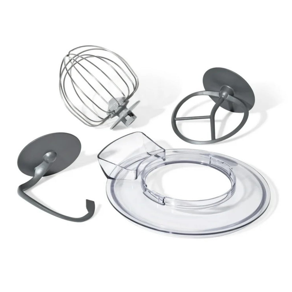 3.5 Quart Electric Stand Mixer with Flat Beater, Dough Hook, Balloon Whisk and Splash Guard (Porcini Flower)