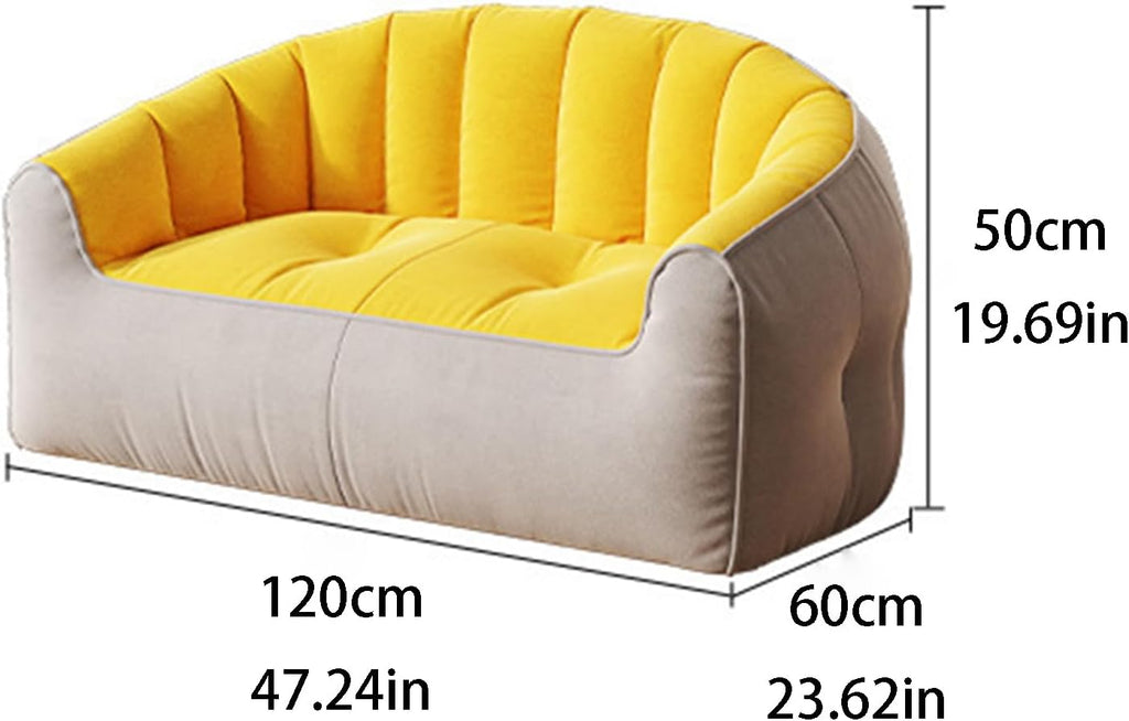 Small Loveseat Couch 47 * 24 * 20 for Living Reading Room Bedroom Apartment (Dark Grey)