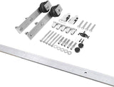 Mela 7001 | Interior Single Sliding barn Door, no Glass, MDF, 36x96, White, Classic Style | Hardware