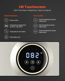 Tankless Water Heater Electric, 27KW 240V Black Instant Water Heater, LCD Touch Screen, Digital Temperature Display