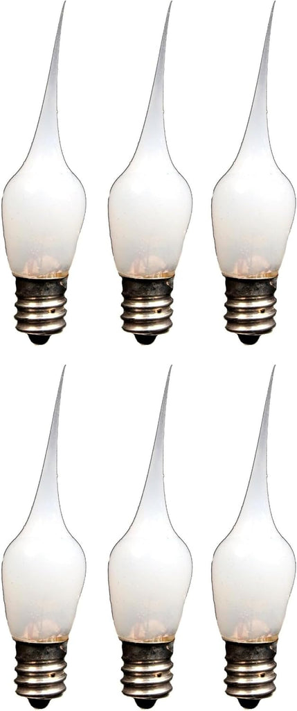 Mini Country Style Silicone Dipped Candle Light Bulbs, 3 Watt -Pack of 10 Bulbs
