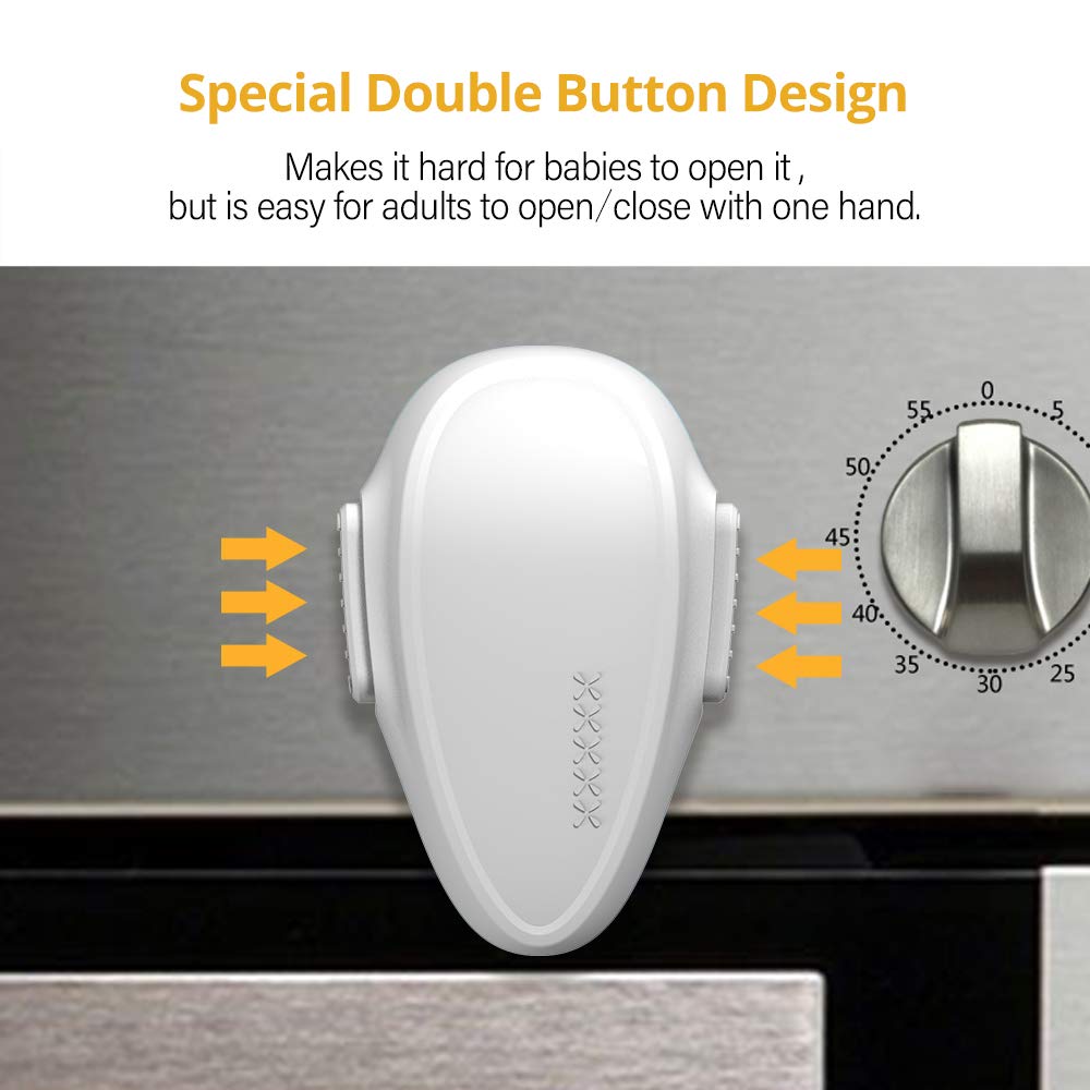 1 Pack Childproof Oven Door Lock, Oven Front Lock Easy to Install & Heat-Resistant Material no Tools Need or Drill